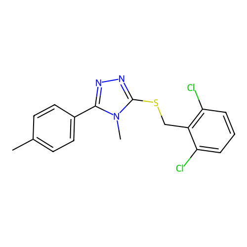 3-[(2,6-dichlorobenzyl)sulfanyl]-4-methyl-5-(4-methylphenyl)-4H-1,2,4-triazole structure