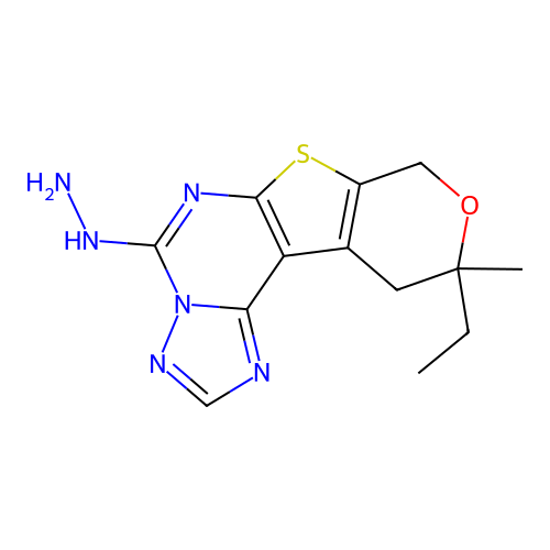 C13H16N6OS structure