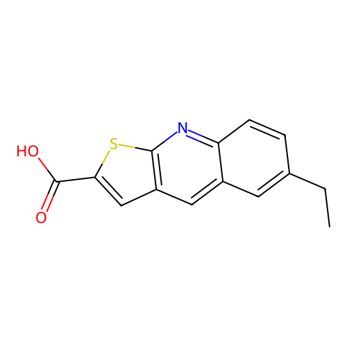 6-Ethylthieno[2,3-b]quinoline-2-carboxylic acid structure