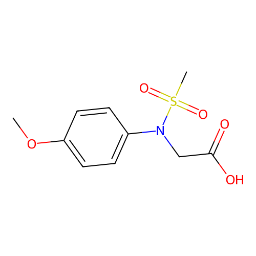 N-(4-methoxyphenyl)-N-(methylsulfonyl)glycine structure