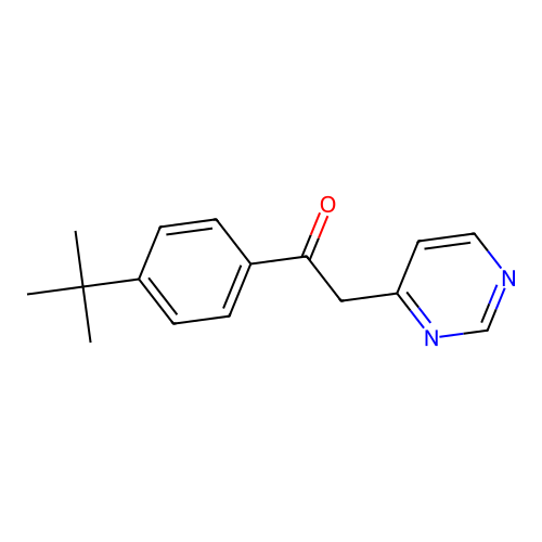 1-(4-Tert-butylphenyl)-2-pyrimidin-4-ylethanone structure