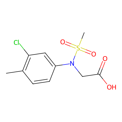N-(3-chloro-4-methylphenyl)-N-(methylsulfonyl)glycine structure