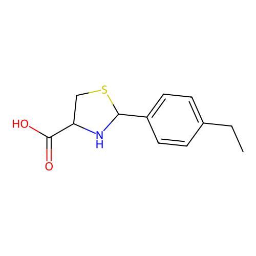 2-(4-Ethylphenyl)Thiazolidine-4-Carboxylic Acid structure
