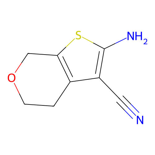 2-Amino-4,7-dihydro-5H-thieno[2,3-c]pyran-3-carbonitrile structure