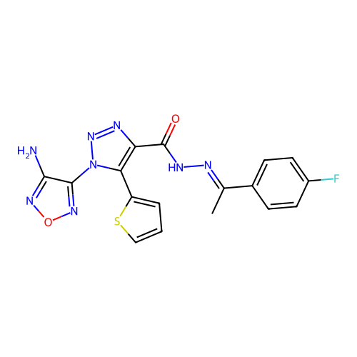 C17H13FN8O2S structure