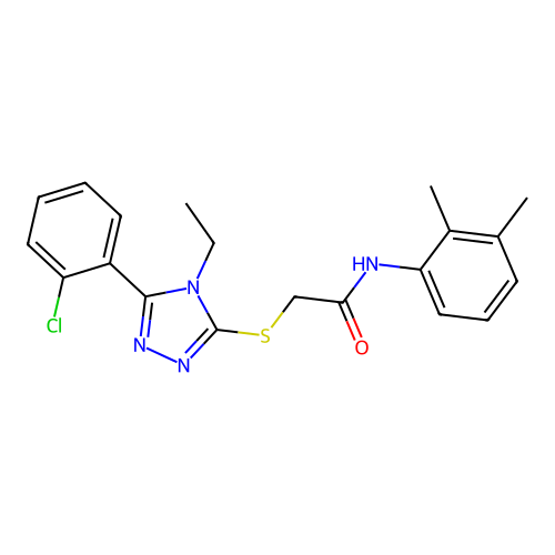 2-((5-(2-chlorophenyl)-4-ethyl-4H-1,2,4-triazol-3-yl)thio)-N-(2,3-dimethylphenyl)acetamide structure