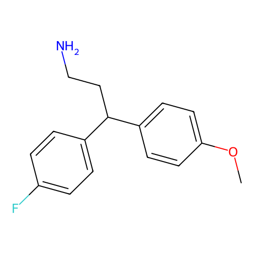 3-(4-Fluoro-phenyl)-3-(4-methoxy-phenyl)-propylamine structure