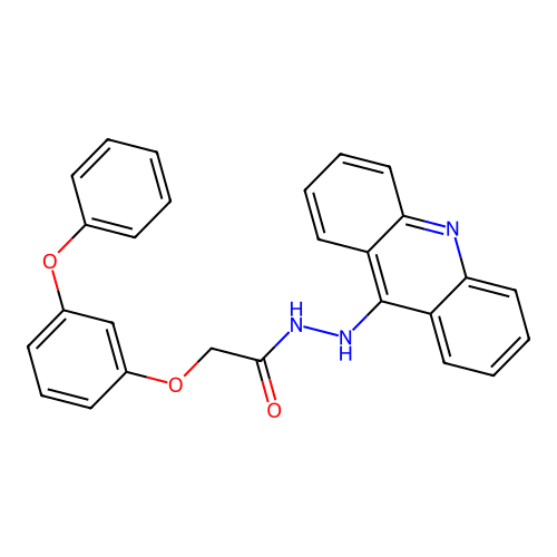 N'-(acridin-9-yl)-2-(3-phenoxyphenoxy)acetohydrazide structure