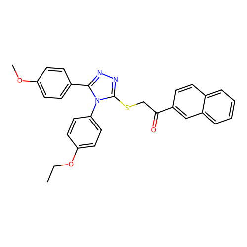 2-((4-(4-ethoxyphenyl)-5-(4-methoxyphenyl)-4H-1,2,4-triazol-3-yl)thio)-1-(naphthalen-2-yl)ethanone structure
