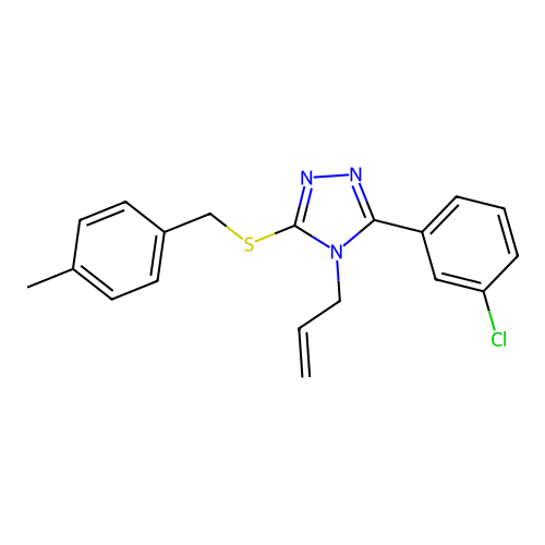 5-(3-Chlorophenyl)-3-[(4-methylphenyl)methylthio]-4-prop-2-enyl-1,2,4-triazole structure