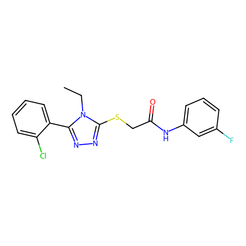C18H16ClFN4OS structure