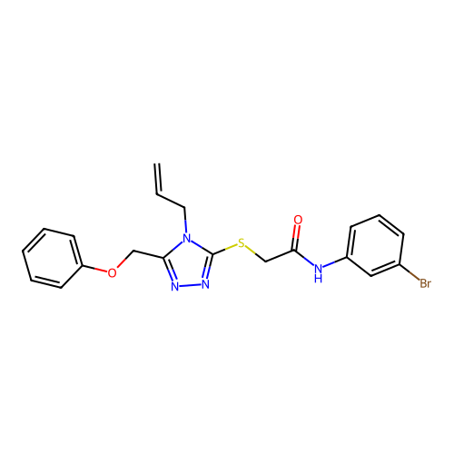 N-(3-bromophenyl)-2-{[5-(phenoxymethyl)-4-(prop-2-en-1-yl)-4H-1,2,4-triazol-3-yl]sulfanyl}acetamide structure