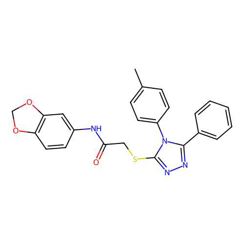 N-(1,3-benzodioxol-5-yl)-2-[[4-(4-methylphenyl)-5-phenyl-1,2,4-triazol-3-yl]sulfanyl]acetamide structure