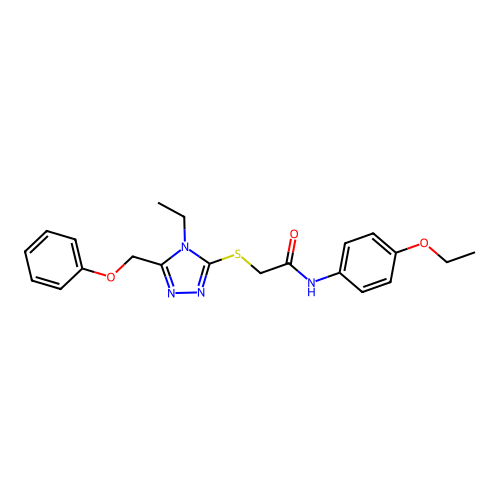 N-(4-ethoxyphenyl)-2-{[4-ethyl-5-(phenoxymethyl)-4H-1,2,4-triazol-3-yl]sulfanyl}acetamide structure