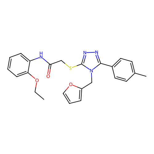 N-(2-ethoxyphenyl)-2-{[4-(furan-2-ylmethyl)-5-(4-methylphenyl)-4H-1,2,4-triazol-3-yl]sulfanyl}acetamide structure