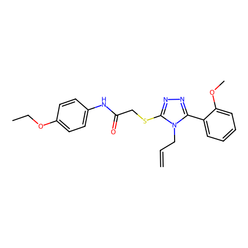 N-(4-ethoxyphenyl)-2-[[5-(2-methoxyphenyl)-4-prop-2-enyl-1,2,4-triazol-3-yl]sulfanyl]acetamide structure