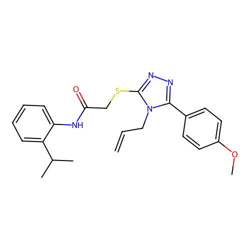 2-((4-allyl-5-(4-methoxyphenyl)-4H-1,2,4-triazol-3-yl)thio)-N-(2-isopropylphenyl)acetamide structure