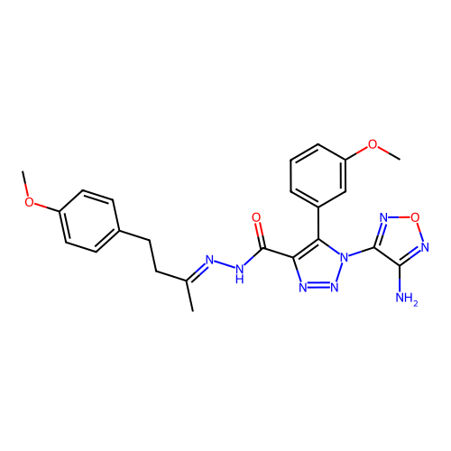 C23H24N8O4 structure
