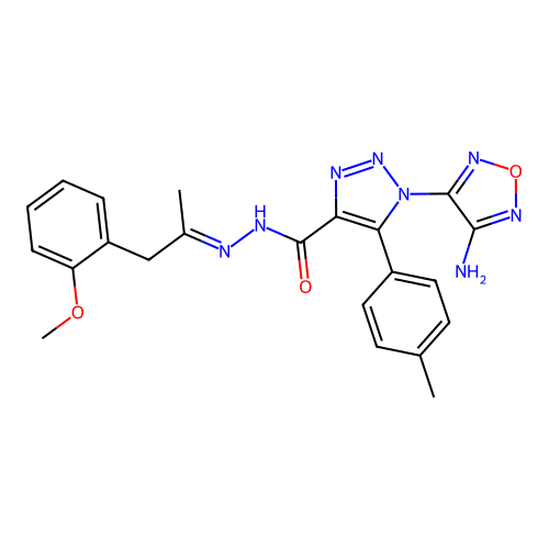C22H22N8O3 structure