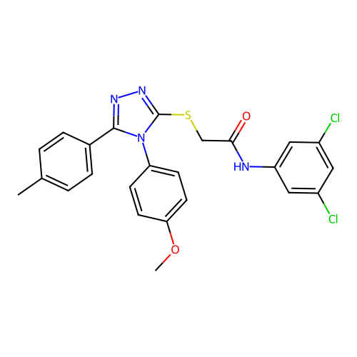 N-(3,5-dichlorophenyl)-2-{[4-(4-methoxyphenyl)-5-(4-methylphenyl)-4H-1,2,4-triazol-3-yl]sulfanyl}acetamide structure