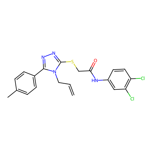 N-(3,4-dichlorophenyl)-2-[[5-(4-methylphenyl)-4-prop-2-enyl-1,2,4-triazol-3-yl]sulfanyl]acetamide structure