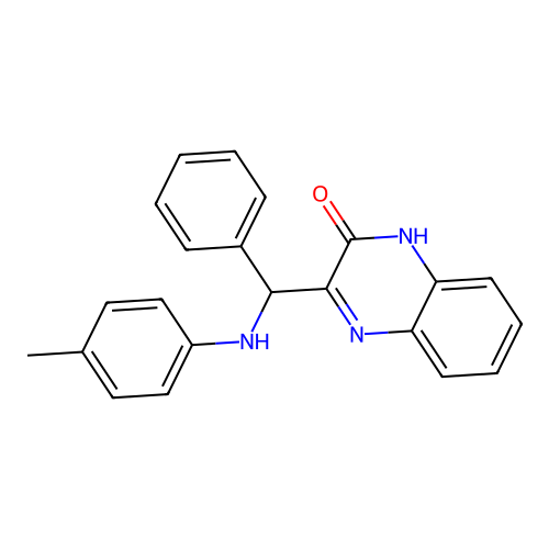 3-[(4-methylanilino)-phenylmethyl]-1H-quinoxalin-2-one structure