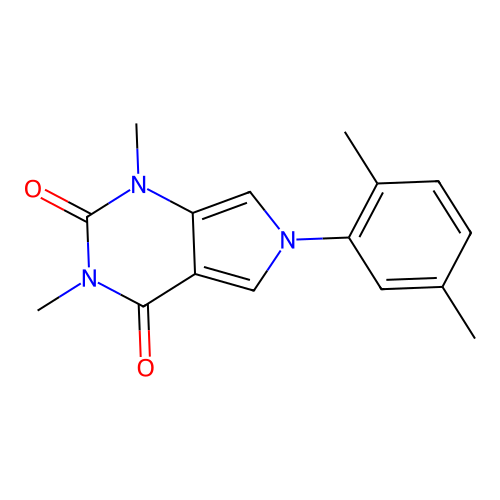 6-(2,5-dimethylphenyl)-1,3-dimethyl-1H-pyrrolo[3,4-d]pyrimidine-2,4(3H,6H)-dione structure