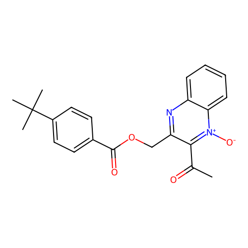 (3-Acetyl-4-oxidoquinoxalin-4-ium-2-yl)methyl 4-tert-butylbenzoate structure