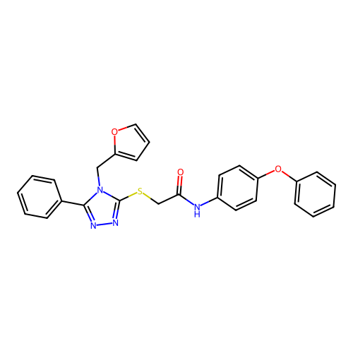 2-{[4-(furan-2-ylmethyl)-5-phenyl-4H-1,2,4-triazol-3-yl]sulfanyl}-N-(4-phenoxyphenyl)acetamide structure