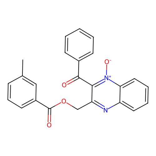 (3-Benzoyl-4-oxidoquinoxalin-4-ium-2-yl)methyl 3-methylbenzoate structure