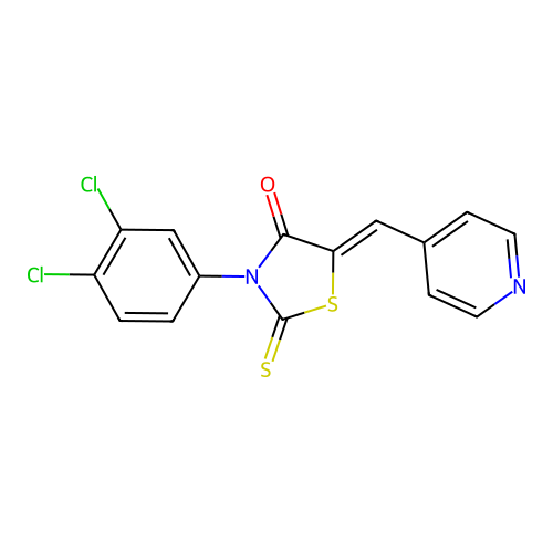 3-(3,4-Dichlorophenyl)-5-(4-pyridylmethylene)-2-thioxo-1,3-thiazolidin-4-one structure