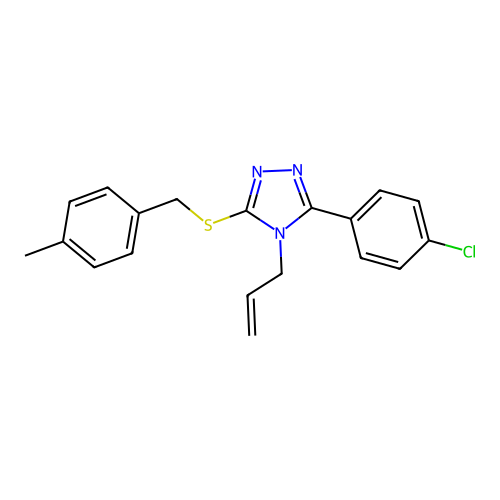 5-(4-Chlorophenyl)-3-[(4-methylphenyl)methylthio]-4-prop-2-enyl-1,2,4-triazole structure