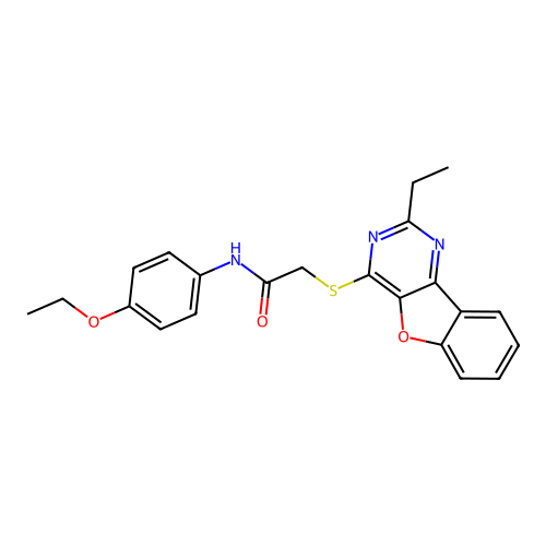 N-(4-ethoxyphenyl)-2-((2-ethylbenzofuro[3,2-d]pyrimidin-4-yl)thio)acetamide structure