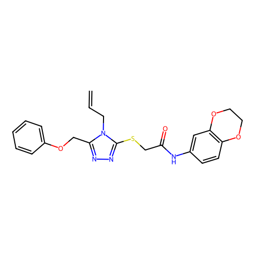 N-(2,3-dihydro-1,4-benzodioxin-6-yl)-2-{[5-(phenoxymethyl)-4-(prop-2-en-1-yl)-4H-1,2,4-triazol-3-yl]sulfanyl}acetamide structure