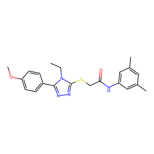 N-(3,5-dimethylphenyl)-2-{[4-ethyl-5-(4-methoxyphenyl)-4H-1,2,4-triazol-3-yl]sulfanyl}acetamide structure