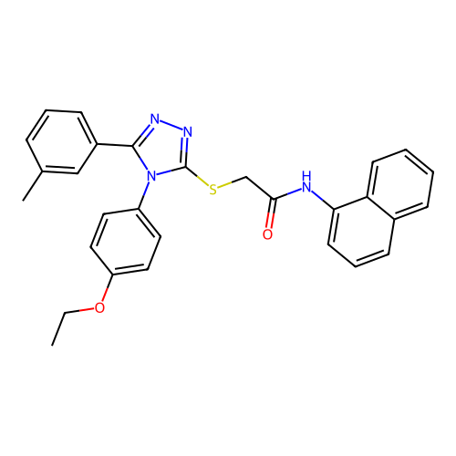 2-{[4-(4-ethoxyphenyl)-5-(3-methylphenyl)-4H-1,2,4-triazol-3-yl]sulfanyl}-N-(naphthalen-1-yl)acetamide structure