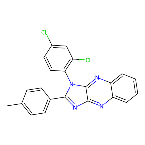 1-(2,4-dichlorophenyl)-2-(4-methylphenyl)-1H-imidazo[4,5-b]quinoxaline structure