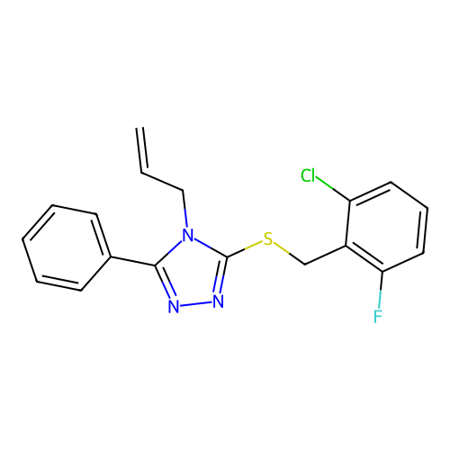 3-[(6-Chloro-2-fluorophenyl)methylthio]-5-phenyl-4-prop-2-enyl-1,2,4-triazole structure