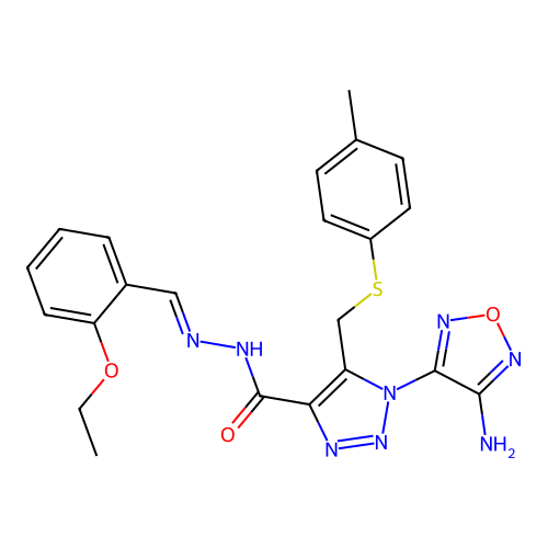 C22H22N8O3S structure