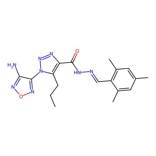 C18H22N8O2 structure