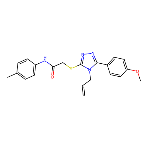 2-{[5-(4-methoxyphenyl)-4-(prop-2-en-1-yl)-4H-1,2,4-triazol-3-yl]sulfanyl}-N-(4-methylphenyl)acetamide structure