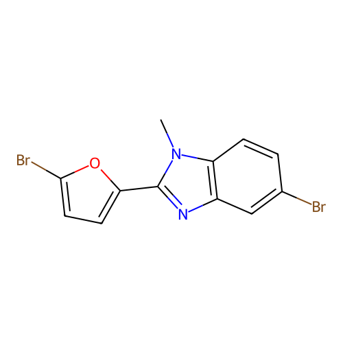 5-bromo-2-(5-bromofuran-2-yl)-1-methyl-1H-benzimidazole structure