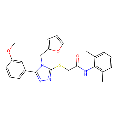 N-(2,6-dimethylphenyl)-2-{[4-(furan-2-ylmethyl)-5-(3-methoxyphenyl)-4H-1,2,4-triazol-3-yl]sulfanyl}acetamide structure