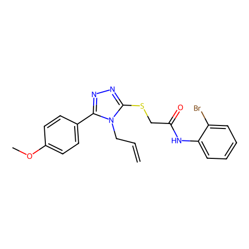 N-(2-bromophenyl)-2-[[5-(4-methoxyphenyl)-4-prop-2-enyl-1,2,4-triazol-3-yl]sulfanyl]acetamide structure