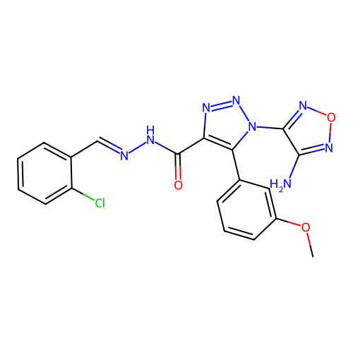 C19H15ClN8O3 structure