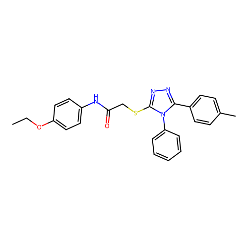 N-(4-ethoxyphenyl)-2-[[5-(4-methylphenyl)-4-phenyl-1,2,4-triazol-3-yl]sulfanyl]acetamide structure