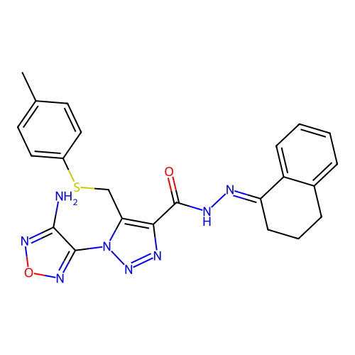 C23H22N8O2S structure