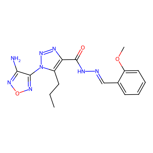 C16H18N8O3 structure