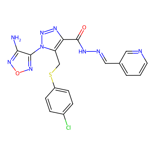 C18H14ClN9O2S structure