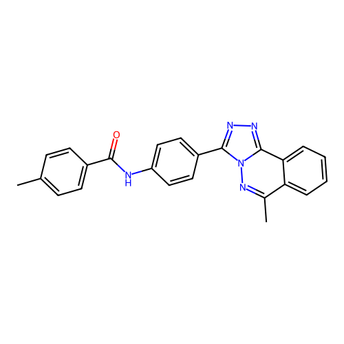 4-methyl-N-[4-(6-methyl[1,2,4]triazolo[3,4-a]phthalazin-3-yl)phenyl]benzamide structure